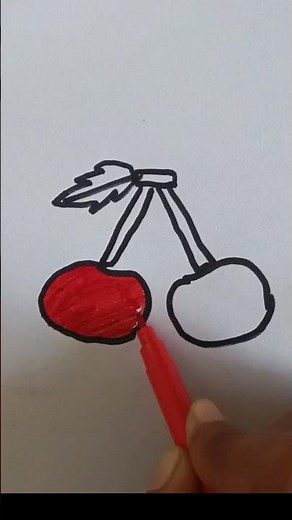 Cherry colour Drawing #funny #comedy #shortsfeed