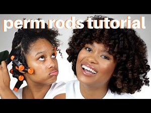 my first perm rod set: EASY tutorial for beginners || natural hair