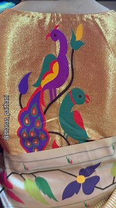 In a world full of trends, let the paithani blouse piece be your classic choice that enhances your individuality. Colours: golden and rose gold For placing order please WhatsApp on 9673699611 #PaithaniVibes #Inspiration #FashionWithPurpose #CulturalPride #eleganttraditions #dhanaspaithani #paithaniblouse #onlineblouse #trendyblouse #viralreel #trendyreels #ethnicblouse #silkblouse | Dhana's Paithani Purse House