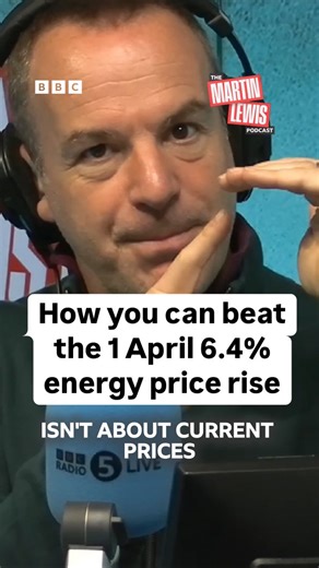 How you can beat the 1 April 6.4% Energy Price Cap rise, explained in 100s. Listen to detailed explanation via The Martin Lewis Podcast (on all pod platforms). For full whole of market energy comparison search ‘MSE Cheap Energy Club’ | Martin Lewis