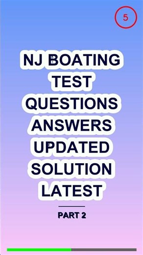 NJ Boating Test Questions Answers Updated Solution