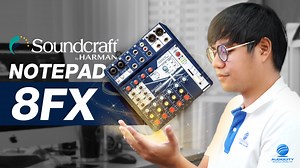 Soundcraft Notepad-8FX | 8-Channel Mixing Console with USB . อนาล็อคมิกเซอร์ 8 ชาแนล พร้อม USB Audio Interface และ เอฟเฟคจาก Lexicon (Reverb, Delay, Chorus) เหมาะสำหรับใช้เป็นเครื่องผสมเสียงในงานพูด-งานบรรยาย, ร้องคาราโอเกะ, จัดรายการ Podcast, ใช้เป็น Sub-mix หรือบันทึกเสียงร้อง/เสียงดนตรีผ่านคอมพิวเตอร์ ฯลฯ . รายละเอียดเพิ่มเติม: https://audiocity.co.th/brand/soundcraft/soundcraft-notepad8fx.html #Soundcraft #Notepad8FX #Audiocity | AUDIOCITY