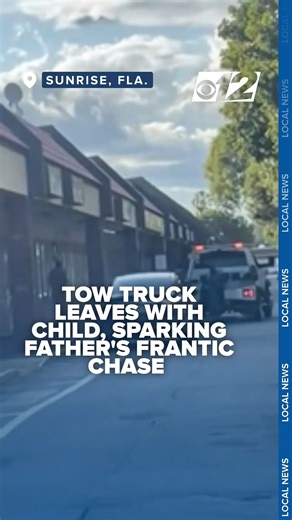 'HIS KID IN THERE!' | Newly released bystander footage shows the shocking moment a tow truck allegedly took off with a car carrying a 4-year-old girl, despite her father’s protests. Read more: https://bit.ly/4qku7Sb | CBS 12 News