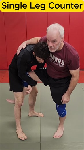 Connors Martial Arts Academy | Counter This Single Leg Attempt Immediately This video demonstrates a single leg counter technique, a crucial **jiujitsu technique** for... | Instagram