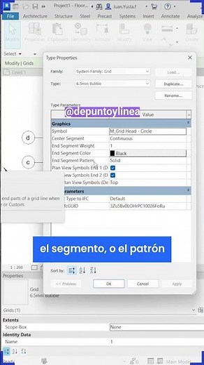 🚀 Learn how to change the axis line type in Revit | REVIT Tips