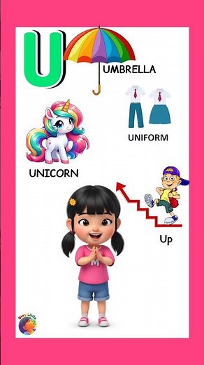 Alphabet letter U || U letter words #staylittlechannel #learning