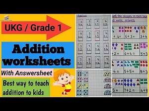 Addition worksheets for UKG and grade 1| Maths practice worksheets