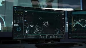 Two Computer Screens Deep Data Analysis: стоковое видео (без лицензионных платежей), 1068899477 | Shutterstock