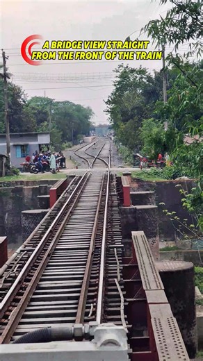Watching the bridge pass from the train’s front..🚊🚊 || #viral #train #railway #shorts #bridge #rail