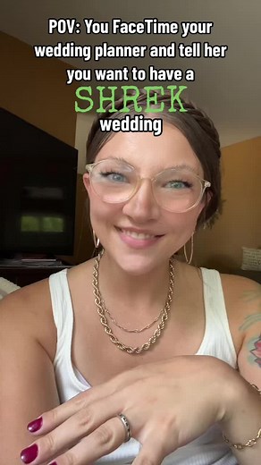 Okay but why did Shrek Wedding have to go so hard? Pour me a Swamp Water I’m ready to party #shrekwedding #shrekdesigns #shrekinspiredoutfits #shrekbride #shrekcosplay #shrek #greenwedding #mosswedding #fairytalewedding #midevilwedding #weddingdesigner #wisconsinweddingplanner #plusoneplanning