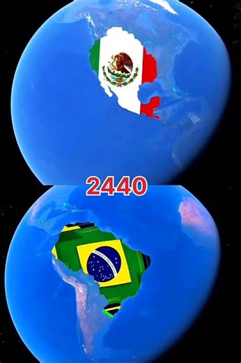 Evolution Of Mexico & Brazil In 600 Years #history #maps #historymap #earth #shortsfeed #shorts