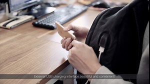 Muzze Canvas Backpack for Women and Men, Lightweight Classic Laptop Backpack with USB Charging Port for School, Travel and Daily Use, Khaki