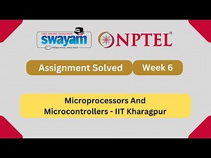 Microprocessors and Microcontrollers Week 6 || NPTEL ANSWERS 2025 #nptel #nptel2025 || #myswayam