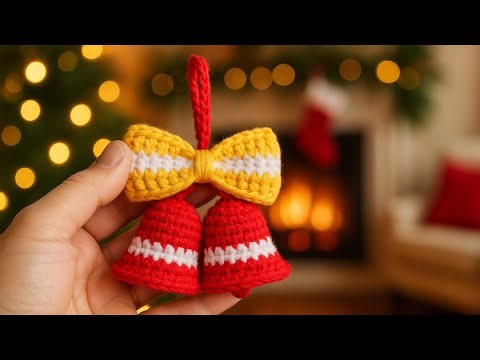 🔔 This Tiny Crochet Bell Is Taking Over Christmas Decor!