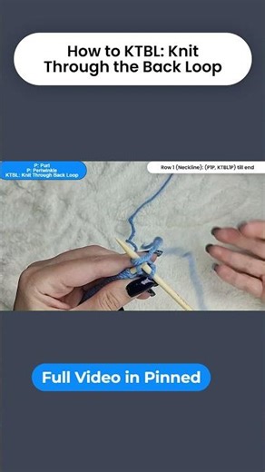 Snowflake Raglan: KTBL (Knit Throught Back Loop)