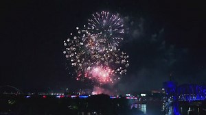 Fireworks light up the skies across the US as Americans endure searing heat to celebrate July Fourth