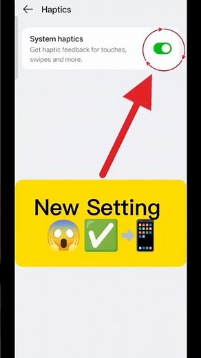 📳 System Haptic On Kaise Kare | Mobile Vibration Setting Trick#shorts #tipsandtricks #settings