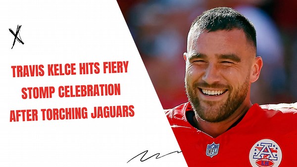 Travis Kelce hits fiery stomp celebration after torching Jaguars