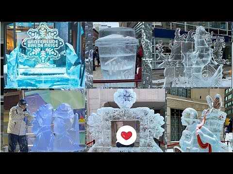 Winterlude 2023 Ice sculpture national championship Sparks street Ottawa | live demo of Ice carving