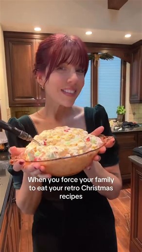 Hannah Williams on Instagram: "I have a real obsession with vintage recipes 🥹 For the record, it was very good! @stellawwilliamss said so! #edwardscissorhands #ambrosiasalad"