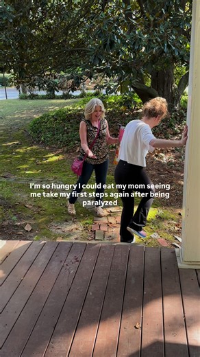 In September 2024 I took my first steps again. This is emotional for a lot of reasons, but getting to surprise my mom with being able to walk for the first time in 2 months was pretty special. The progress I made in the week and a half before this makes my head spin 1 week before this video I couldn’t stand on my own The fact that I was able to make it down stairs and hug the woman who helped me take my very first steps is a gift I won’t ever be able to articulate, especially having a daughter o