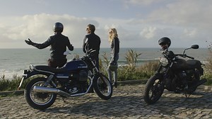 7.8K views · 60 reactions | We proudly present the NEW V7  Say hello to... ⚡ A new high-performance 850cc 65HP engine ⚡ A slick aesthetic including stylish side panels, a shorter rear mudguard and aluminium wheel rims ⚡ Top-of-the-range technology including a new LED light system and dashboard Discover more here: https://www.motoguzzi.com/gb_EN/new-moto-guzzi-v7/ Who's excited? | Moto Guzzi | Facebook