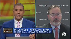 Insurance stocks typically fall and then rebound during hurricane season, says Piper Sandler