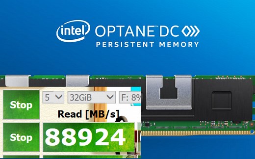 顺序读取80GB每秒 Intel Optane DC Persistent Memory DCPMM AD硬盘模式简单性能测试 真正宇宙最强的SSD