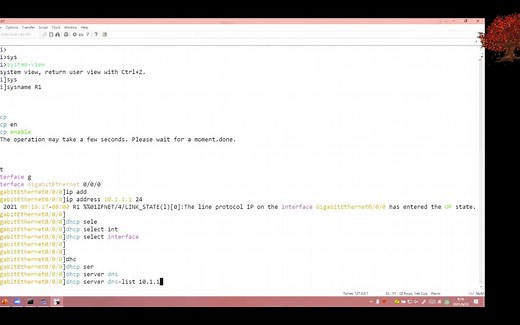 使用secure CRT 软件配置DHCP