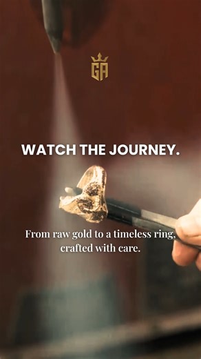 Watch the Journey! From raw gold to a timeless ring, crafted with care! Shop now through the link in our bio!  Gold of America. Certified Confidence! #handmadegold #goldofamerica #certifiedgold #ring | Goldofamerica | Facebook