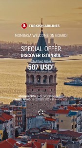 Discover Istanbul with our newest route and enjoy a limited-time special offer. | Turkish Airlines