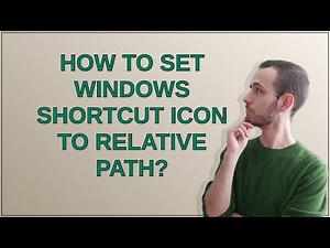 How to set Windows Shortcut icon to relative path?