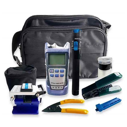 Fiber Optic Powermeter and Cable Joint Tool Kit for FTTX Solutions and Fiber Testing