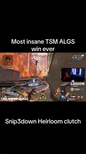 Snipe down falls from the sky with just his heirloom #snip3down #imperialhal #tsmreps #apexlegends #algs
