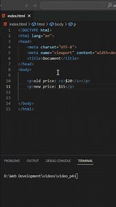 HTML Text Styling: Crossed Out Text with the 's' Tag | Quick Tutorial #shorts