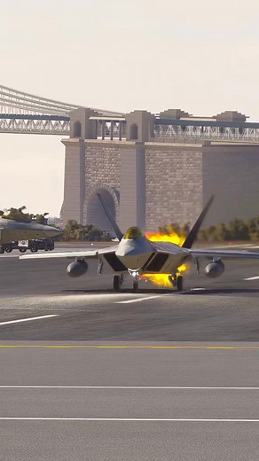 F-22 Jet Fighter on emergency #videogame #flightsimulator #f22 #usa | Usaviationtv