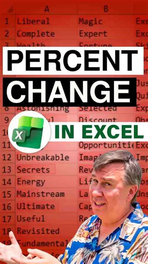 How to calculate percentage change in Excel easily