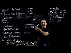 Lecture 4 - Trigonometric Integrals II