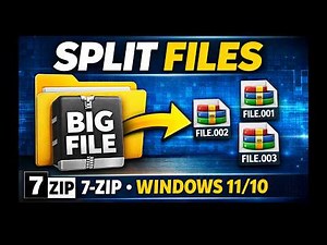 How to Split Large Files Using 7-Zip in Windows 11 or 10 | GearUpWindows Tutorial