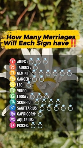 How many marriages will Each Sign have #reels #fblifestyle #vlogs #videos #content #zodiacsign #knowledge #usa | Lucy R. Freudenberg