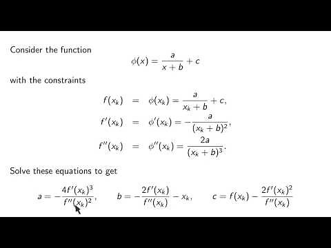 Ch05n2: Halley’s Method: an improved version of Newton’s method