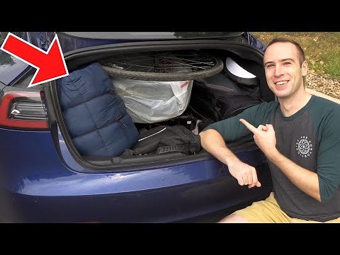 Tesla Model 3 Storage Capacity Test [Skis, Bikes, Golf Clubs, Tires]