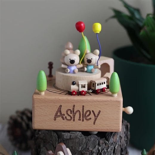Personalized Wooden Train Music Box, Baby Shower Gift, Baby Gift, Keepsake Gift for Kids, Newborn Gifts, Engraved Name Music Box - Etsy