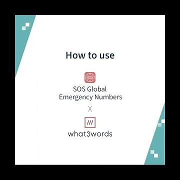 Provide your what3words address anywhere in the world in an emergency using GlobalSOS