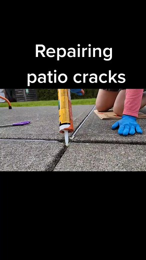 Backer Rod and Quikrete Self-Leveling for Patio Repair