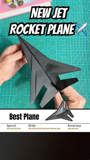How to make homemade origami paper jet plane✈️#diy #craft #origami #paper #diycraft #shorts