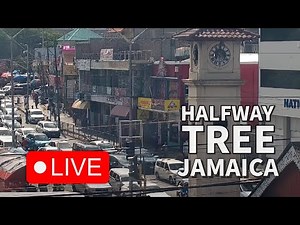🟢Half Way Tree Clock LIVE 24/7 – Kingston Jamaica Street Camera