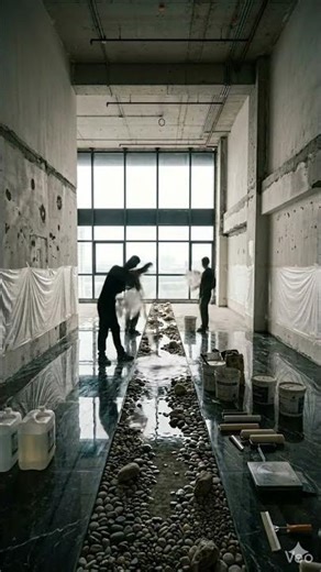 Stunning Metallic Gold Epoxy Floor for a Designer Studio