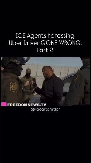 ICE agents ganging up and harassing Uber drivers TILL one of the drivers stood up for his rights and faced them. In the end they didn’t even check his ID and just left. Uber driver 1 - 0 ICE | Waqar Dar