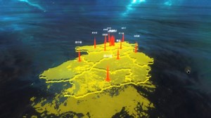 three.js炫酷地图源码，vue three.js